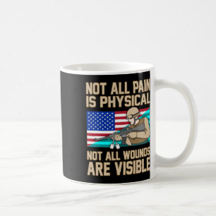 Nicht alle Wunden sind sichtbar Ptsd Awareness Rib Kaffeetasse