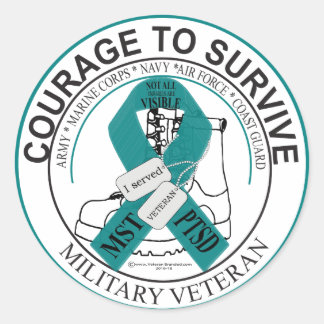 Nicht alle Wunden sind sichtbar Runder Aufkleber