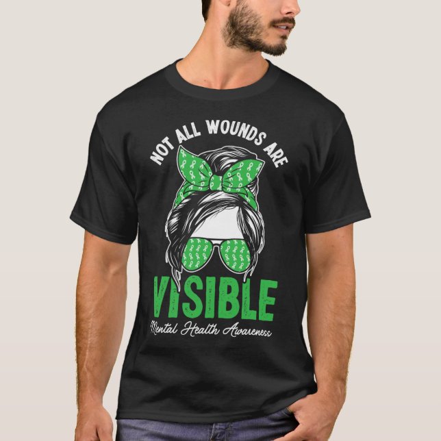 Nicht alle Wunden sind sichtbar, undurchsichtig, p T-Shirt (Vorderseite)