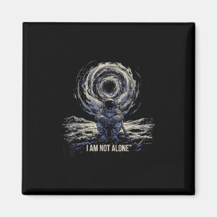 Nicht allein Lustiger Astronaut Weltraum Spruch Sa Magnet
