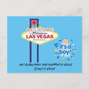 Nicht alles bleibt in Vegas Es ist ein Junge Postkarte