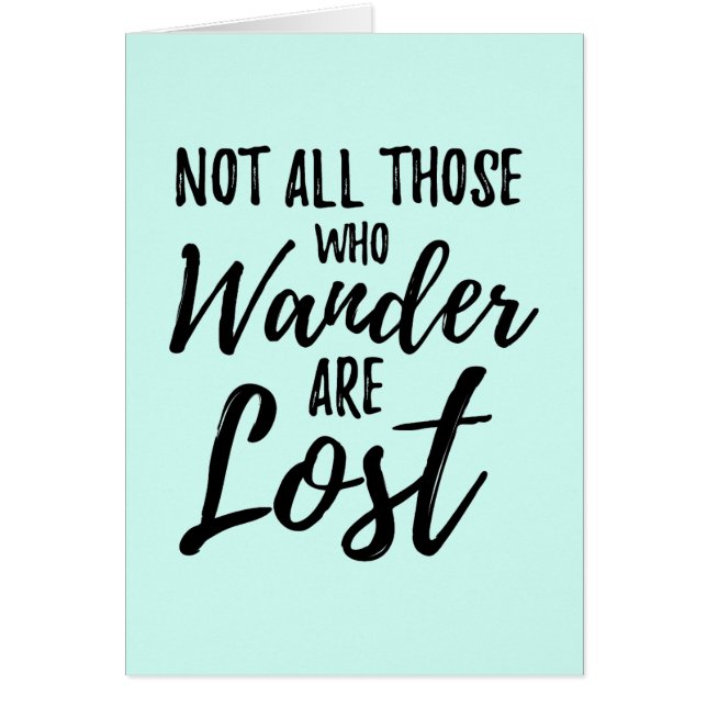 Nicht alles die, die Wander verloren sind (Vorne)