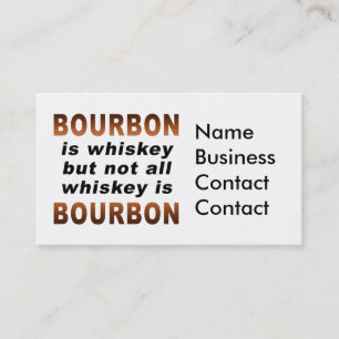 Nicht alles Whiskey ist BOURBON! Visitenkarte
