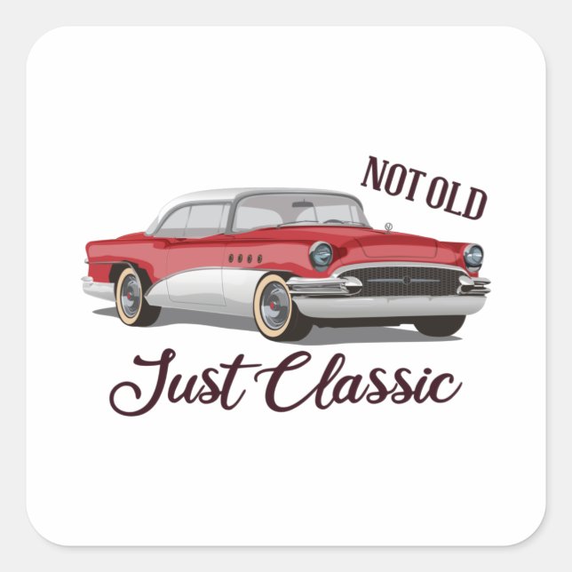 Nicht alt nur klassisch quadratischer aufkleber (Vorderseite)