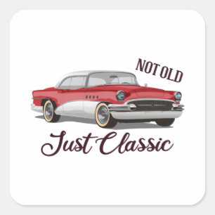 Nicht alt nur klassisch quadratischer aufkleber