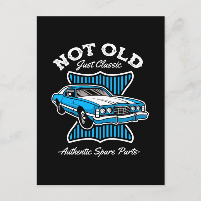 Nicht alt, nur klassisches Retro-Autodesign Postkarte (Vorderseite)