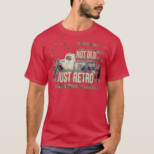 Nicht alt nur Vintage US-Flagge Lieferwagen LKW L T-Shirt