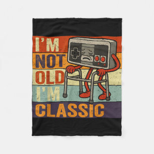 Nicht alter klassischer lustiger alter Gamer Gamin Fleecedecke