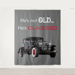 Nicht altes klassisches Auto-Retro Wandteppich