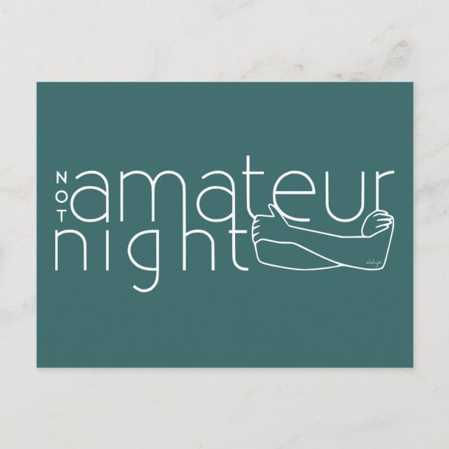 NICHT Amateurnacht Postkarte (Vorderseite)
