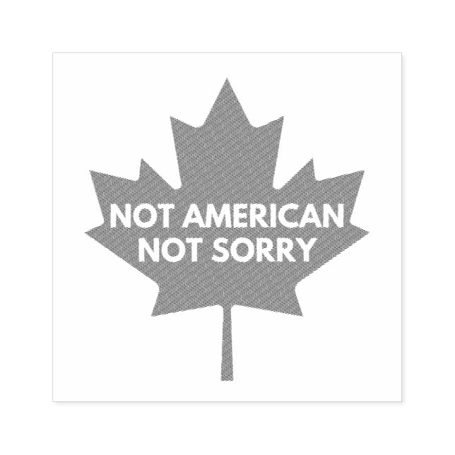 Nicht amerikanisch, keine Entschuldigung Rubber-Br Gummistempel (Prägung)