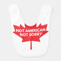 Nicht amerikanisch, nicht Sorry Baby Bib