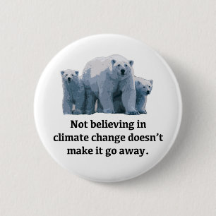 Nicht an den Klimawandel glauben Button