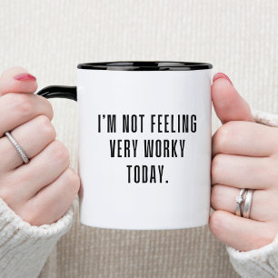 Nicht Arbeit Minimal, Lustig & Sarkastisch Bürohum Zweifarbige Tasse