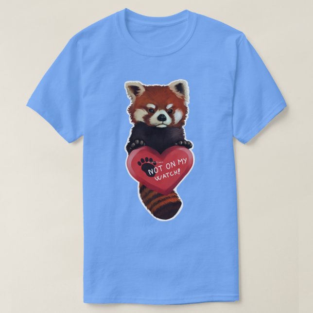 Nicht auf meinem roten Panda mit Herz T-Shirt (Design vorne)