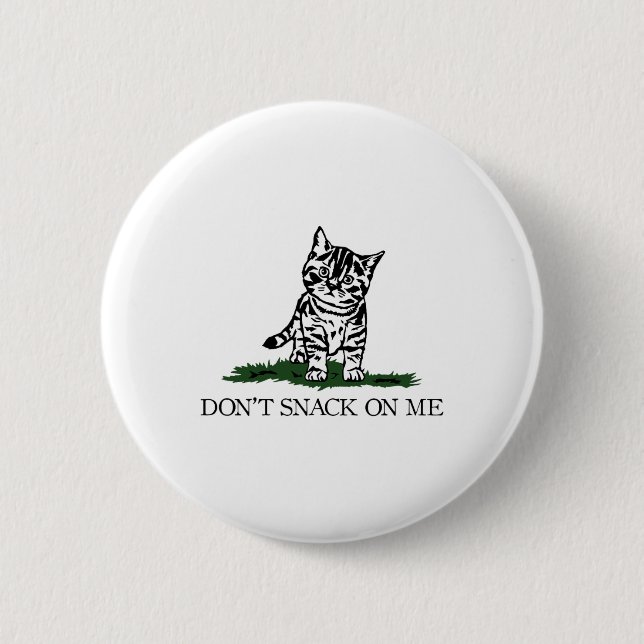 Nicht auf meiner gelben Katze essen sie Haustiere  Button (Vorderseite)