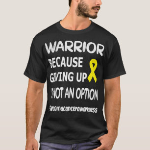 Nicht aufgeben gelben Ribbon Sarcoma Krebs Surviv T-Shirt