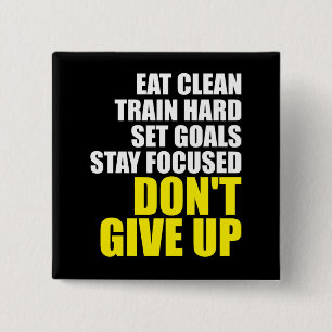 Nicht aufgeben - Workout Motivierend Button