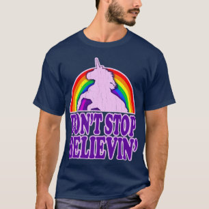 Nicht aufhören, an Unicorns zu glauben, Vintag ers T-Shirt