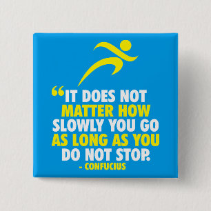 NICHT AUFHÖREN. Marathon Workout Motivierend Button