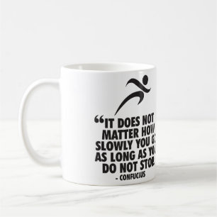 NICHT AUFHÖREN. Marathon Workout Motivierend Tasse