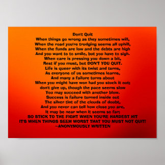 Nicht aufhören poster