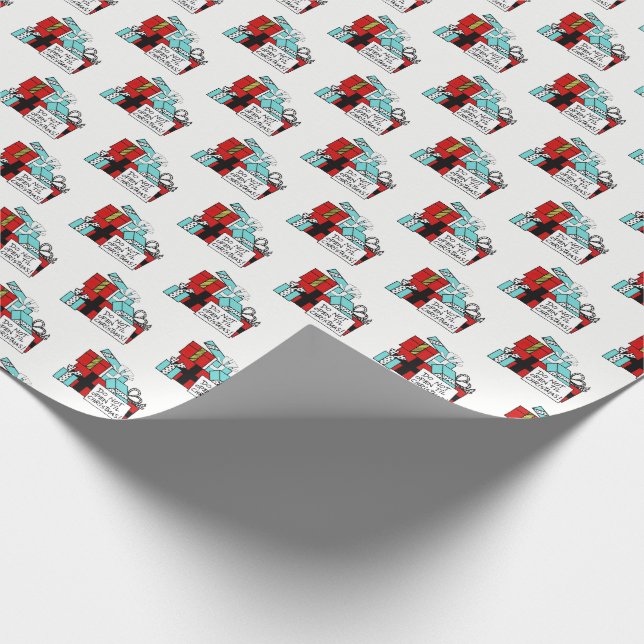 Nicht aufmachen bis Weihnachten Weihnachten Weihna Geschenkpapier (Ecke)