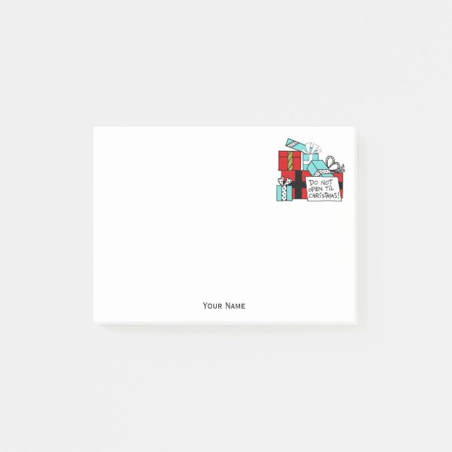 Nicht aufmachen bis Weihnachten Weihnachten Weihna Post-it Klebezettel (Vorderseite)