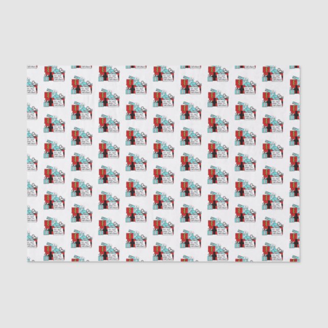 Nicht aufmachen bis Weihnachten Weihnachten Weihna Seidenpapier (Vorderseite)