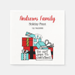 Nicht aufmachen bis Weihnachten Weihnachten Weihna Serviette