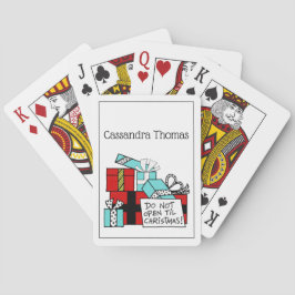 Nicht aufmachen bis Weihnachten Weihnachten Weihna Spielkarten