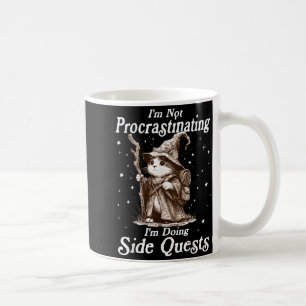 Nicht aufschieben von Nebenquests lustige Katze Kaffeetasse