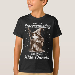 Nicht aufschieben von Nebenquests lustige Katze T-Shirt