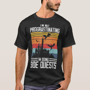 Nicht aufschieben von Side Quests RPG-Gamer-Drache T-Shirt