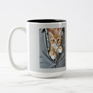 Nicht berühren, toller Katzenvater,  Zweifarbige Tasse