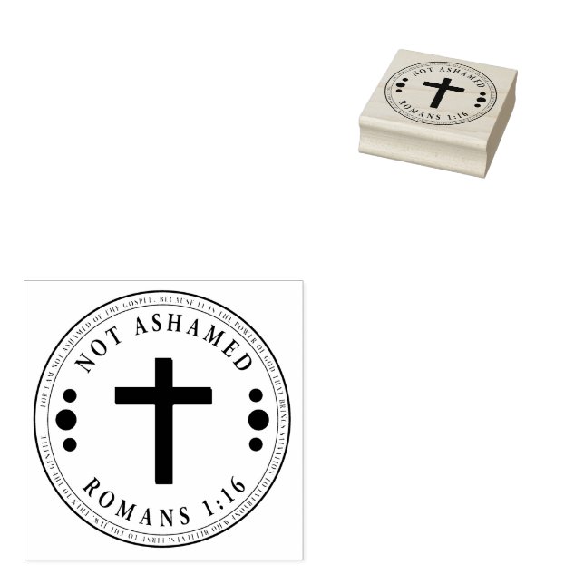 Nicht beschämt durch das Evangelium Christlich Ver Gummistempel (Stempel)