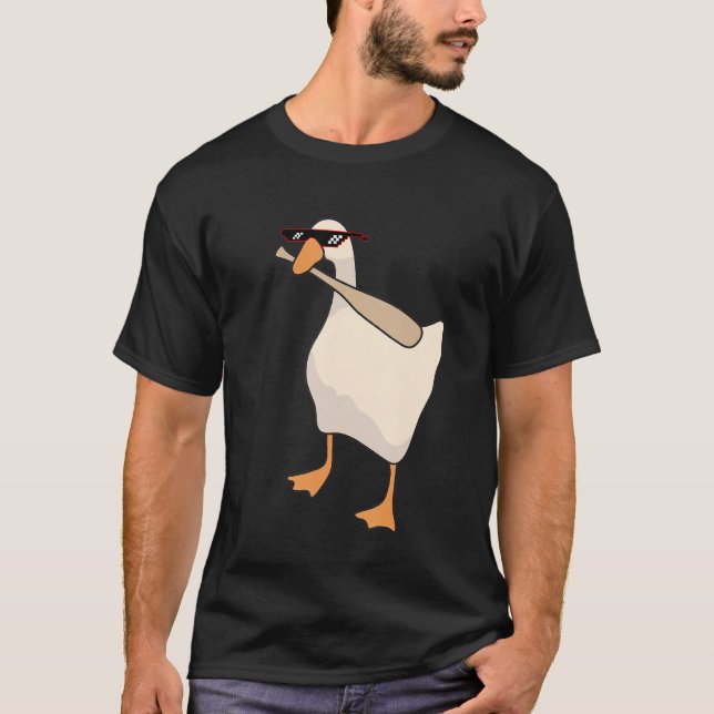 Nicht betiteltes Funny Goose Game Meme mit ihm zu  T-Shirt (Vorderseite)