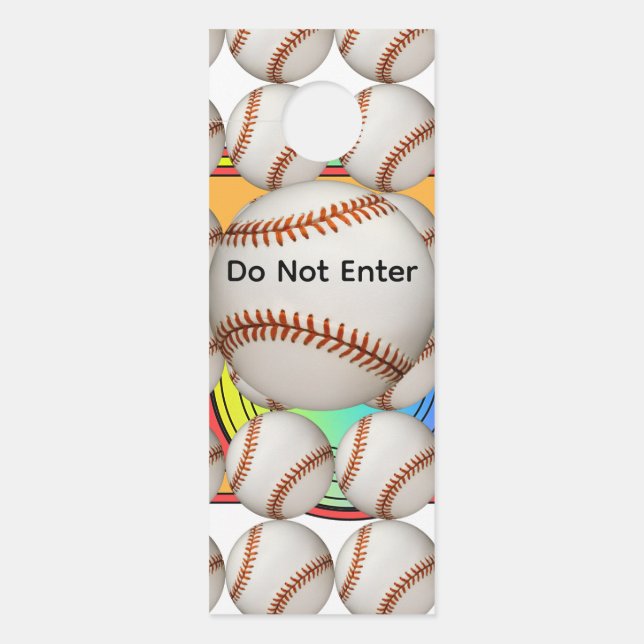 Nicht betreten Baseball  Türanhänger (Vorderseite)