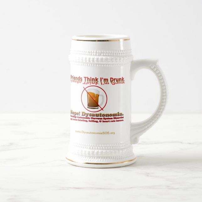 Nicht betrunken, gerade Dysautonomia Stein Bierglas (Rechts)