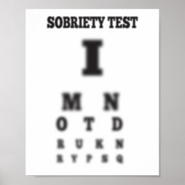 Nicht Betrunken verschwommene Sobriety Sober Test  Poster