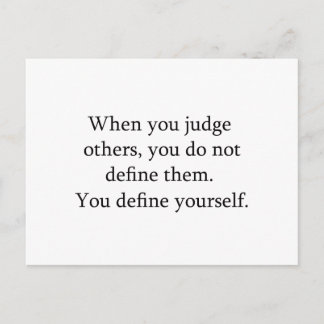 Nicht beurteilen postkarte