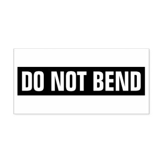 Nicht biegen gummistempel