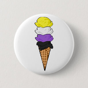Nicht binäre Eiscreme Button