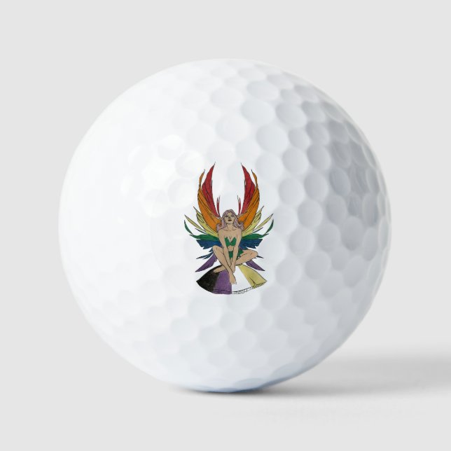 Nicht-binäre Fee Golfball (Vorderseite)