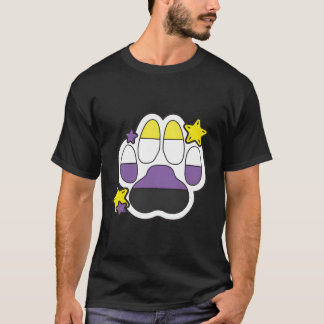 Nicht binäre Fellpfote Lgbtq Monat Schwulenrechte T-Shirt