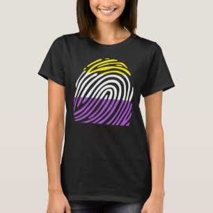 Nicht binäre Fingerabdrücke T-Shirt