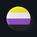 Nicht binäre Flagge Button<br><div class="desc">Nicht binäre Flagge, nicht binär, nicht binär, enby, nichtbinär, stolz, flagge, agender, genderless, gender, pangender, bigender</div>