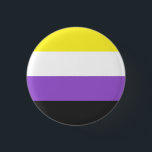 Nicht binäre Flagge Button<br><div class="desc">Nicht binäre Flagge, nicht binär, nicht binär, enby, nichtbinär, stolz, flagge, agender, genderless, gender, pangender, bigender</div>