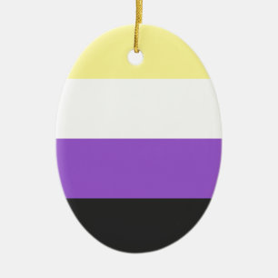 Nicht-Binäre Flagge Keramik Ornament