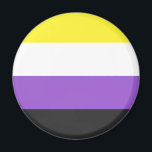 Nicht binäre Flagge Magnet<br><div class="desc">Nicht binäre Flagge, nicht binär, nicht binär, enby, nichtbinär, stolz, flagge, agender, genderless, gender, pangender, bigender</div>